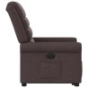 Fauteuil inclinable électrique marron foncé tissu 