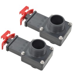 Vanne de portail de piscine 2 pcs 1,5" 
