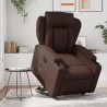 Fauteuil inclinable électrique marron similicuir 