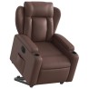 Fauteuil inclinable électrique marron similicuir 