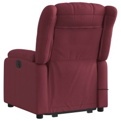 Fauteuil inclinable de massage Rouge bordeaux Tissu 