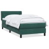 Sommier à lattes de lit et matelas vert foncé 90x220 cm velours 