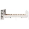 Lit bibliothèque sans matelas blanc 120x190 cm bois pin massif 