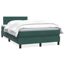 Sommier à lattes de lit et matelas vert foncé 120x220cm velours 