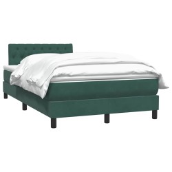 Sommier à lattes de lit et matelas vert foncé 120x220cm velours 
