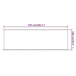 Auvent vertical Bleu 100x270 cm Tissu oxford 