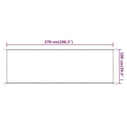 Auvent vertical Taupe 100x270 cm Tissu oxford 