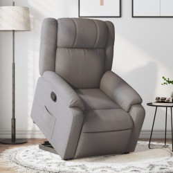 Fauteuil inclinable taupe tissu 