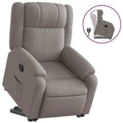 Fauteuil inclinable taupe tissu 