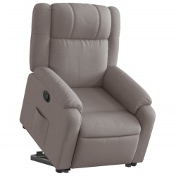 Fauteuil inclinable taupe tissu 