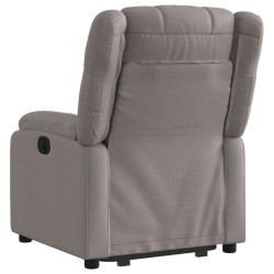 Fauteuil inclinable taupe tissu 