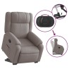 Fauteuil inclinable taupe tissu 