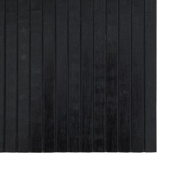 Tapis rectangulaire noir 60x300 cm bambou 