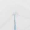 Tente de réception escamotable pliable avec 5 parois 3x9m Blanc 