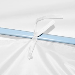 Tente de réception escamotable pliable avec 5 parois 3x9m Blanc 