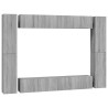 Ensemble de meubles TV 10 pcs Sonoma gris Bois d'ingénierie 