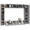 Ensemble de meubles TV 10 pcs Sonoma gris Bois d'ingénierie 