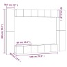 Ensemble de meubles TV 10 pcs Sonoma gris Bois d'ingénierie 