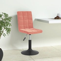Chaises pivotantes à manger lot de 6 rose velours 
