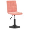 Chaises pivotantes à manger lot de 6 rose velours 