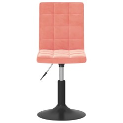 Chaises pivotantes à manger lot de 6 rose velours 