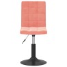 Chaises pivotantes à manger lot de 6 rose velours 