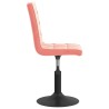 Chaises pivotantes à manger lot de 6 rose velours 