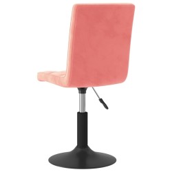 Chaises pivotantes à manger lot de 6 rose velours 
