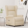 Fauteuil inclinable électrique à oreilles crème tissu 