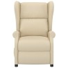 Fauteuil inclinable électrique à oreilles crème tissu 