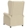 Fauteuil inclinable électrique à oreilles crème tissu 