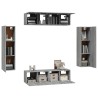 Ensemble de meubles TV 6 pcs Sonoma gris Bois d'ingénierie 
