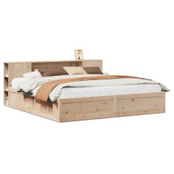 Cadre de lit sans matelas 180x200 cm bois massif de pin 