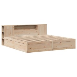 Cadre de lit sans matelas 180x200 cm bois massif de pin 