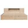 Cadre de lit sans matelas 180x200 cm bois massif de pin 