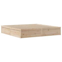 Cadre de lit sans matelas 180x200 cm bois massif de pin 