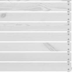 Salon de jardin 7 pcs Blanc Bois de pin massif 