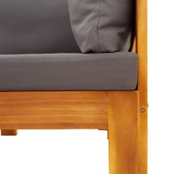 Salon de jardin avec coussins 3 pcs bois massif d'acacia 