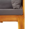 Salon de jardin avec coussins 3 pcs bois massif d'acacia 