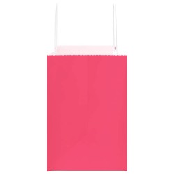 Sacs en papier 50 pcs avec poignées rose 32x17x25 cm 