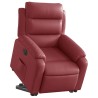 Fauteuil inclinable électrique rouge bordeaux similicuir 