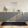 Tapis rectangulaire noir 80x200 cm bambou 