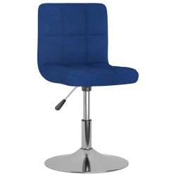 Chaises pivotantes à manger lot de 6 bleu tissu 