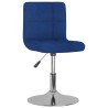 Chaises pivotantes à manger lot de 6 bleu tissu 