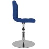 Chaises pivotantes à manger lot de 6 bleu tissu 