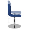 Chaises pivotantes à manger lot de 6 bleu tissu 