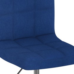 Chaises pivotantes à manger lot de 6 bleu tissu 
