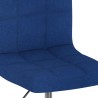Chaises pivotantes à manger lot de 6 bleu tissu 