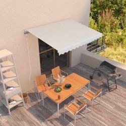 Auvent rétractable automatique 300x250 cm Crème 