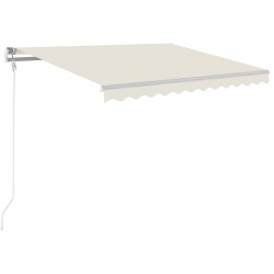 Auvent rétractable automatique 300x250 cm Crème 